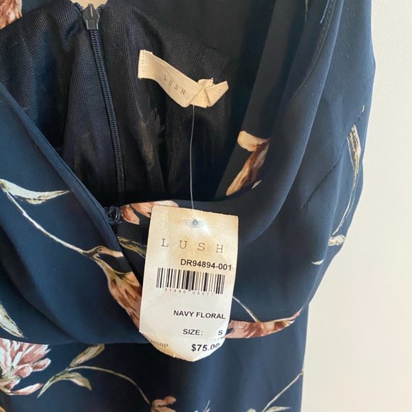 Lush | Navy Floral Maxi Dress - Picture 7 of 8
